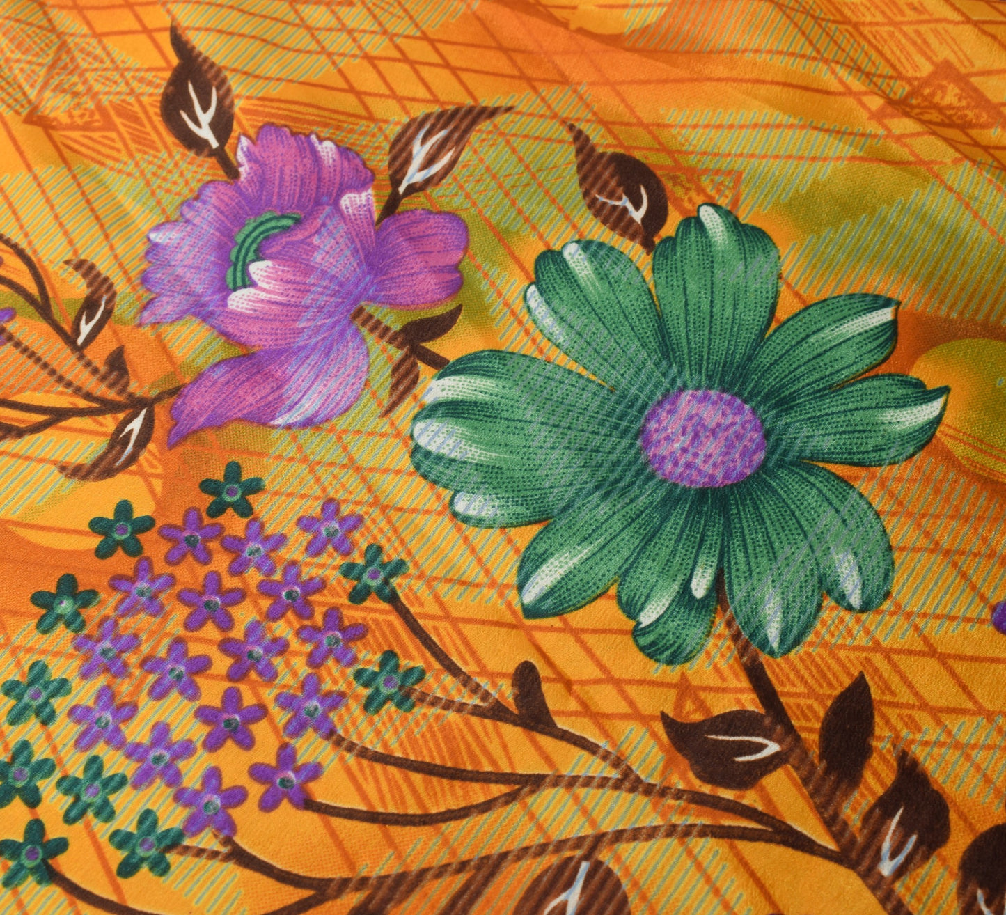 Sushila Vintage Silk Saree Magic Wrap Reversible Brown Paisley Skirt BeachDress