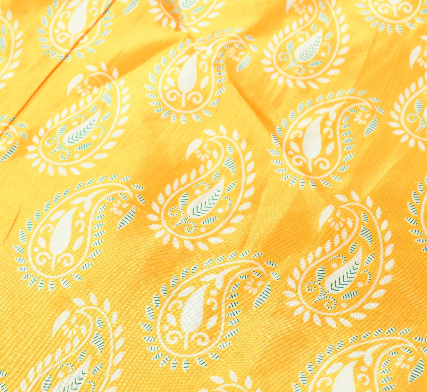 Sushila Vintage Saree Magic Wrap Reversible Skirt Yellow Art Silk Beach Dress
