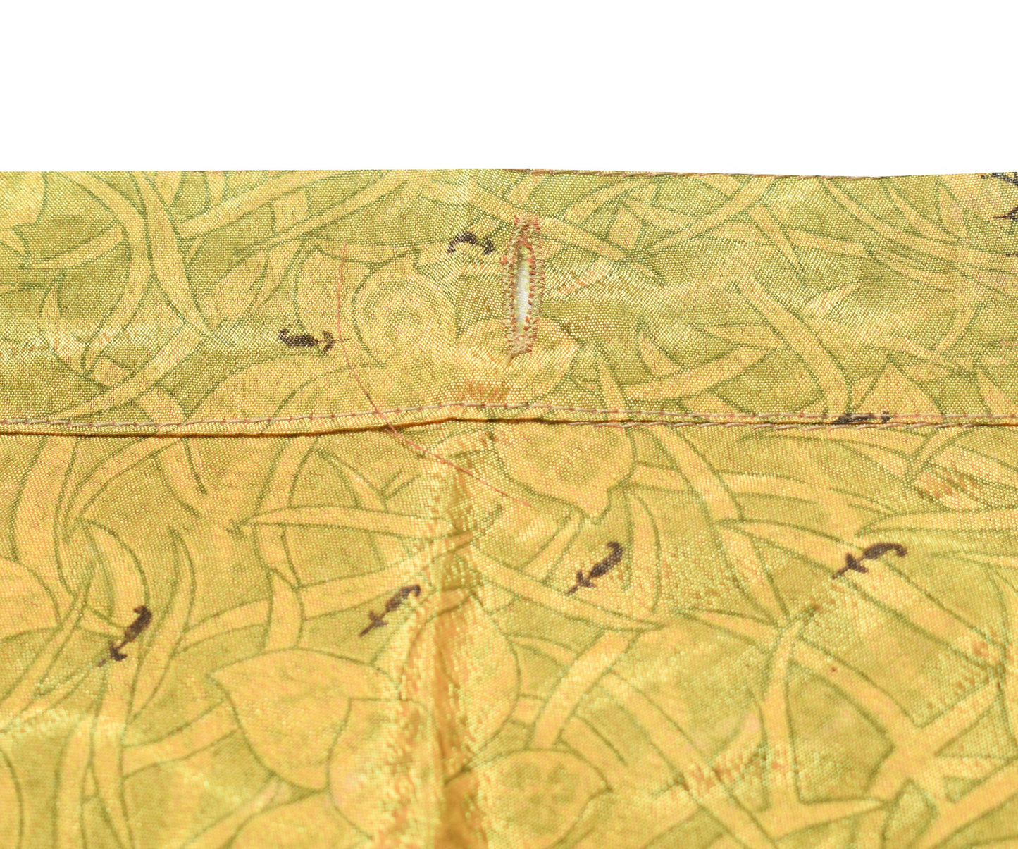 Sushila Vintage Floral Yellow Silk Saree Magic Wrap Reversible Skirt Beach Dress