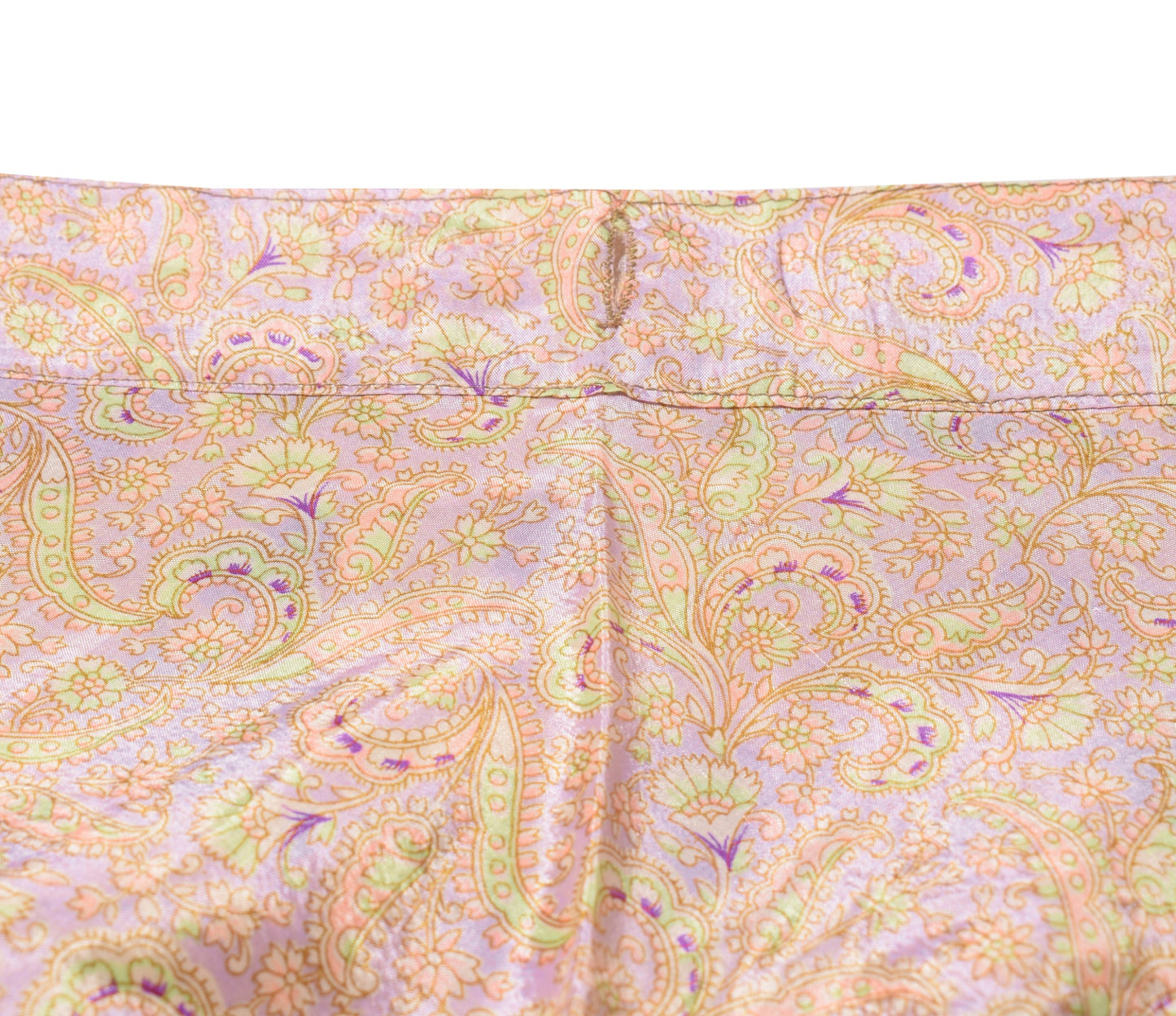 Sushila Vintage Beige Magic Wrap Reversible Skirt Art Silk Saree Beach Dress