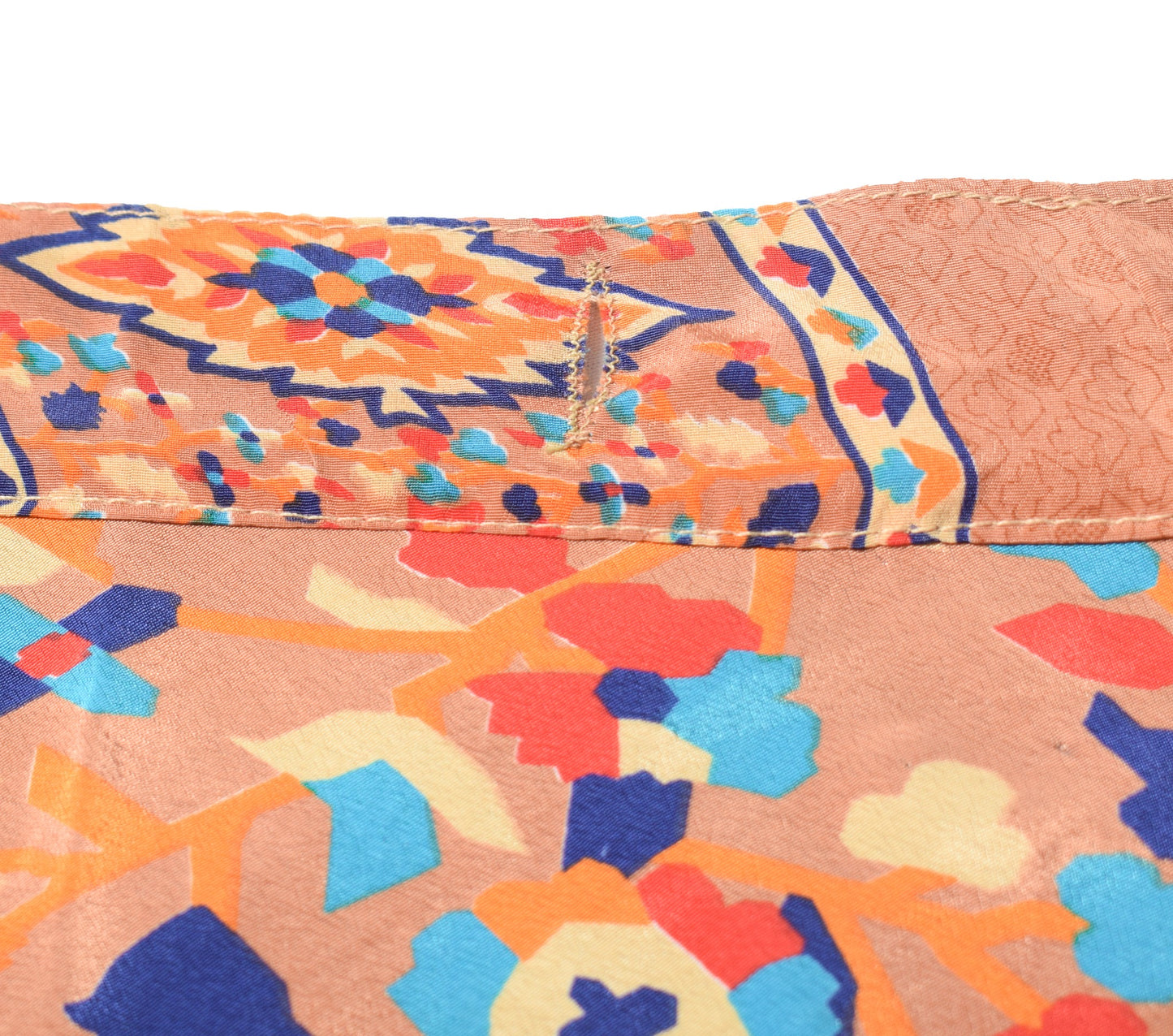 Sushila Vintage Turq. Blue Silk Saree Magic Wrap Reversible Skirt Beach Dress