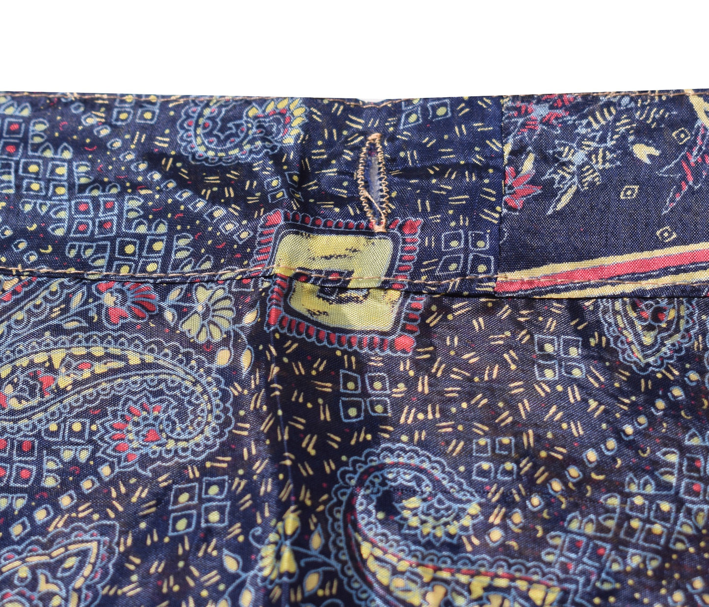 Sushila Vintage Blue 2 Layer Silk Saree Magic Wrap Reversible Skirt Beach Dress