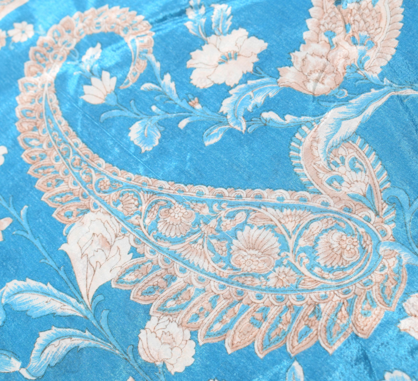 Sushila Vintage Silk Saree Magic Wrap Reversible Skirt Floral White Beach Dress