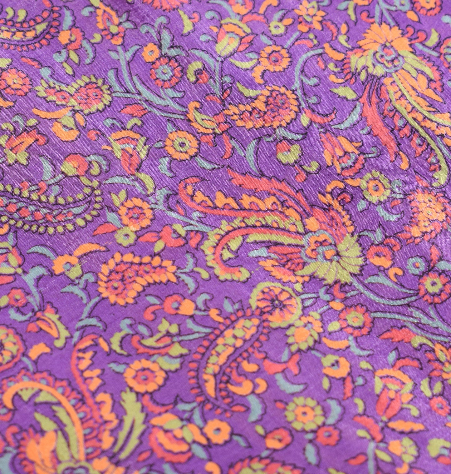 Sushila Vintage Purple Art Silk Saree Magic Wrap Reversible Skirt Beach Dress