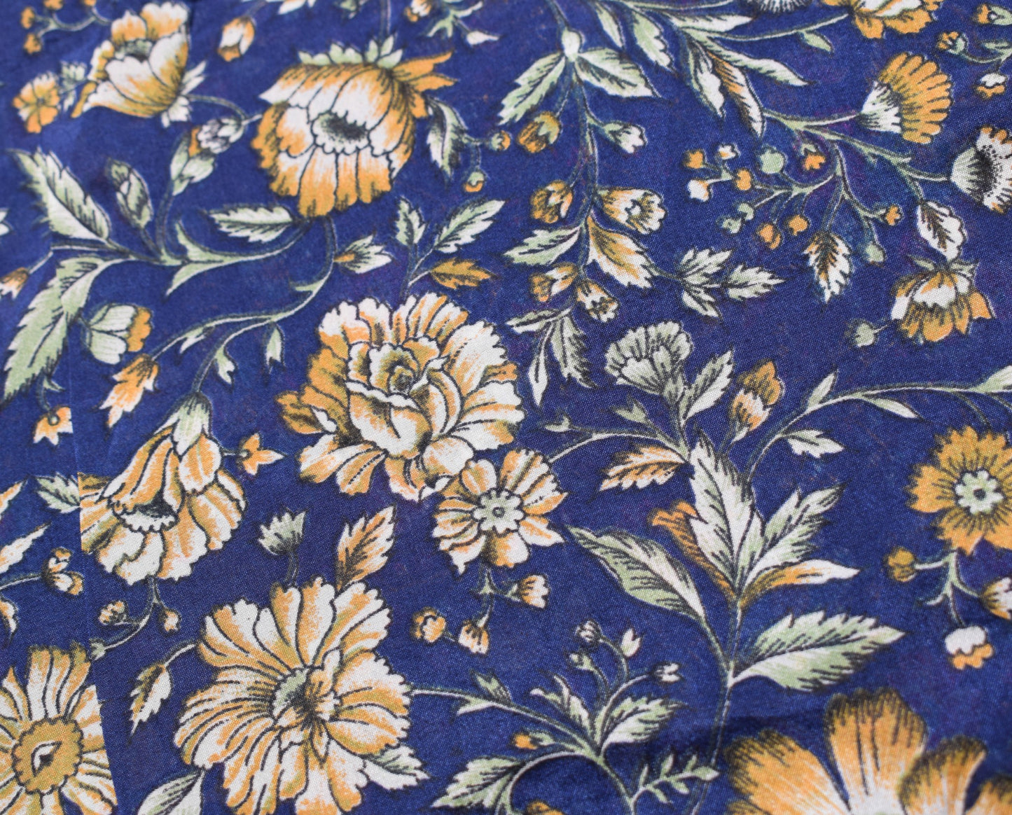 Sushila Vintage Silk Saree Magic Wrap Reversible Floral Blue Skirt Beach Dress