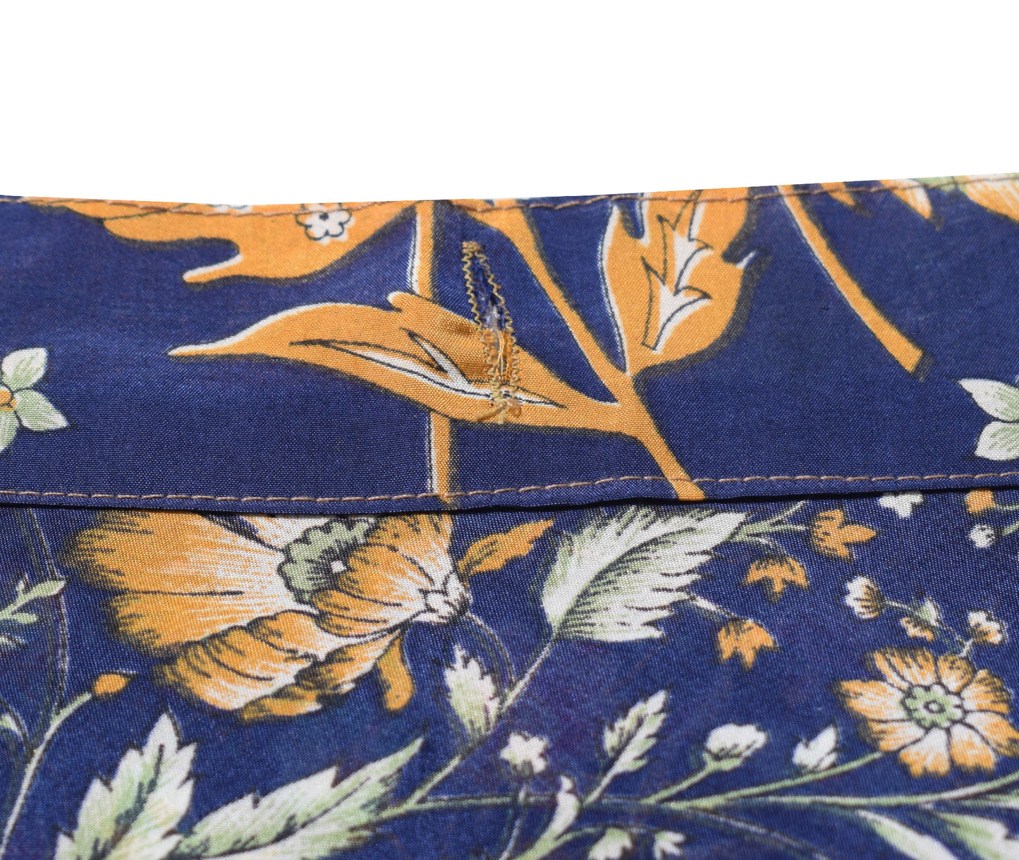 Sushila Vintage Silk Saree Magic Wrap Reversible Floral Blue Skirt Beach Dress