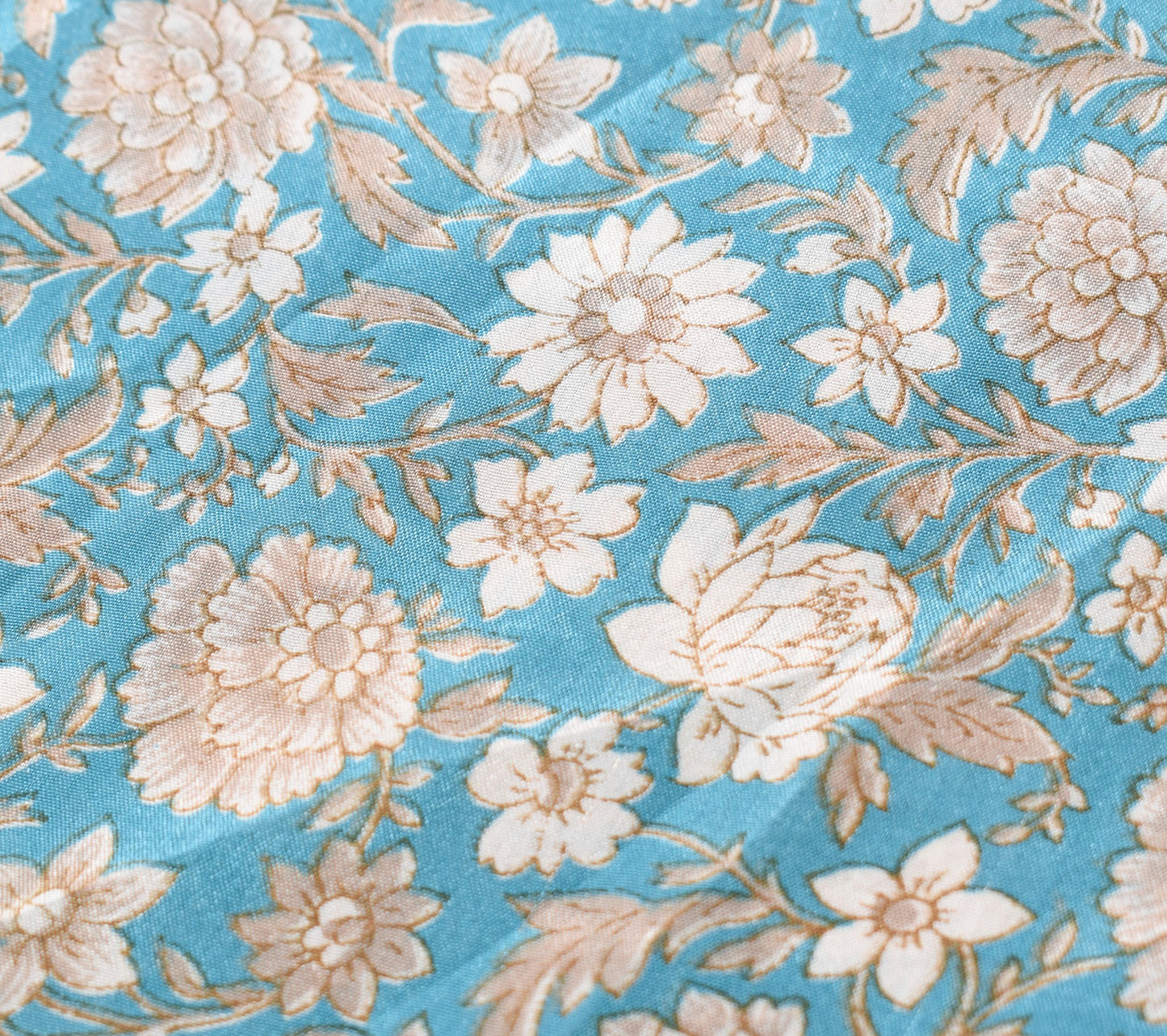 Sushila Vintage Teal Blue Silk Saree Magic Wrap Reversible Skirt Beach Dress