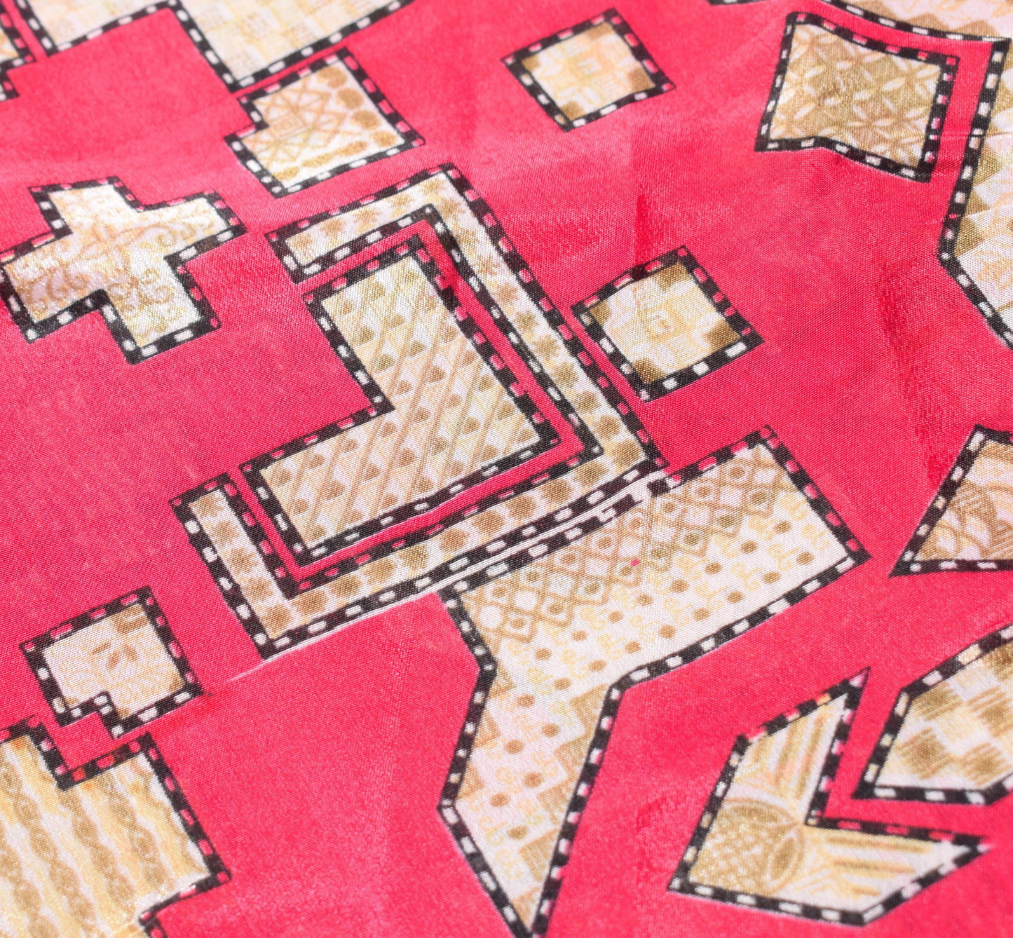 Sushila Vintage Silk Saree Magic Wrap Reversible Skirt Beach Dress Magenta Boho