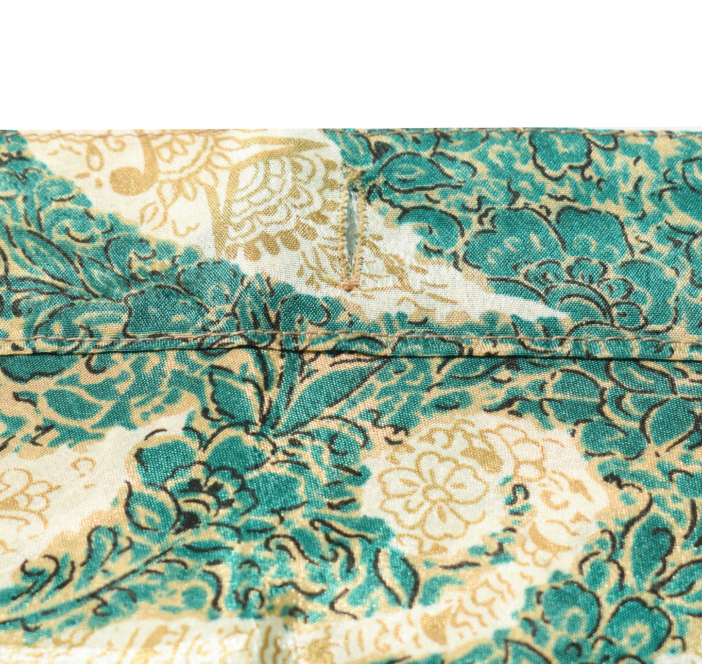 Sushila Vintage Magic Wrap Reversible Art Skirt Green Silk Saree Beach Dress