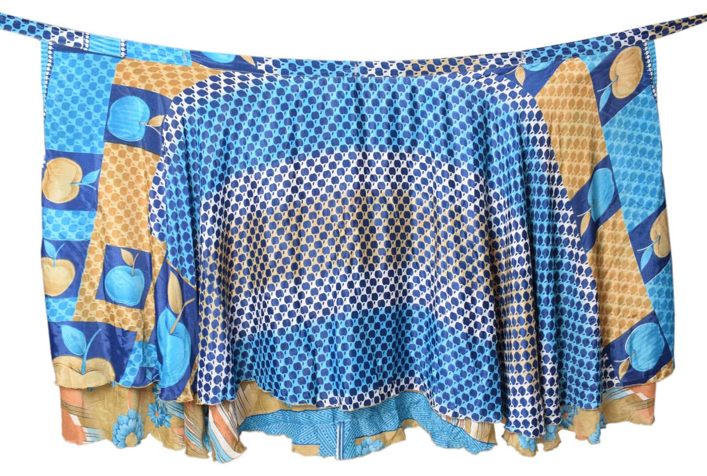 Sushila Vintage Silk Saree Magic Wrap Handmade Reversible Skirt Beach Dress Boho