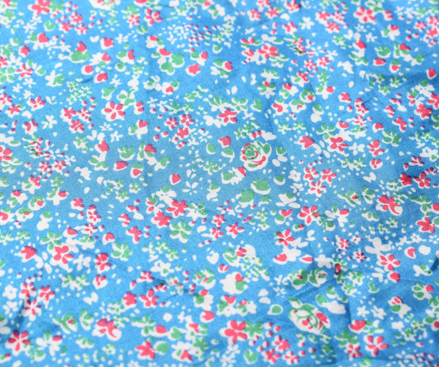 Sushila Vintage Art Silk Saree Magic Wrap Reversible Skirt Beach Dress Floral Blue