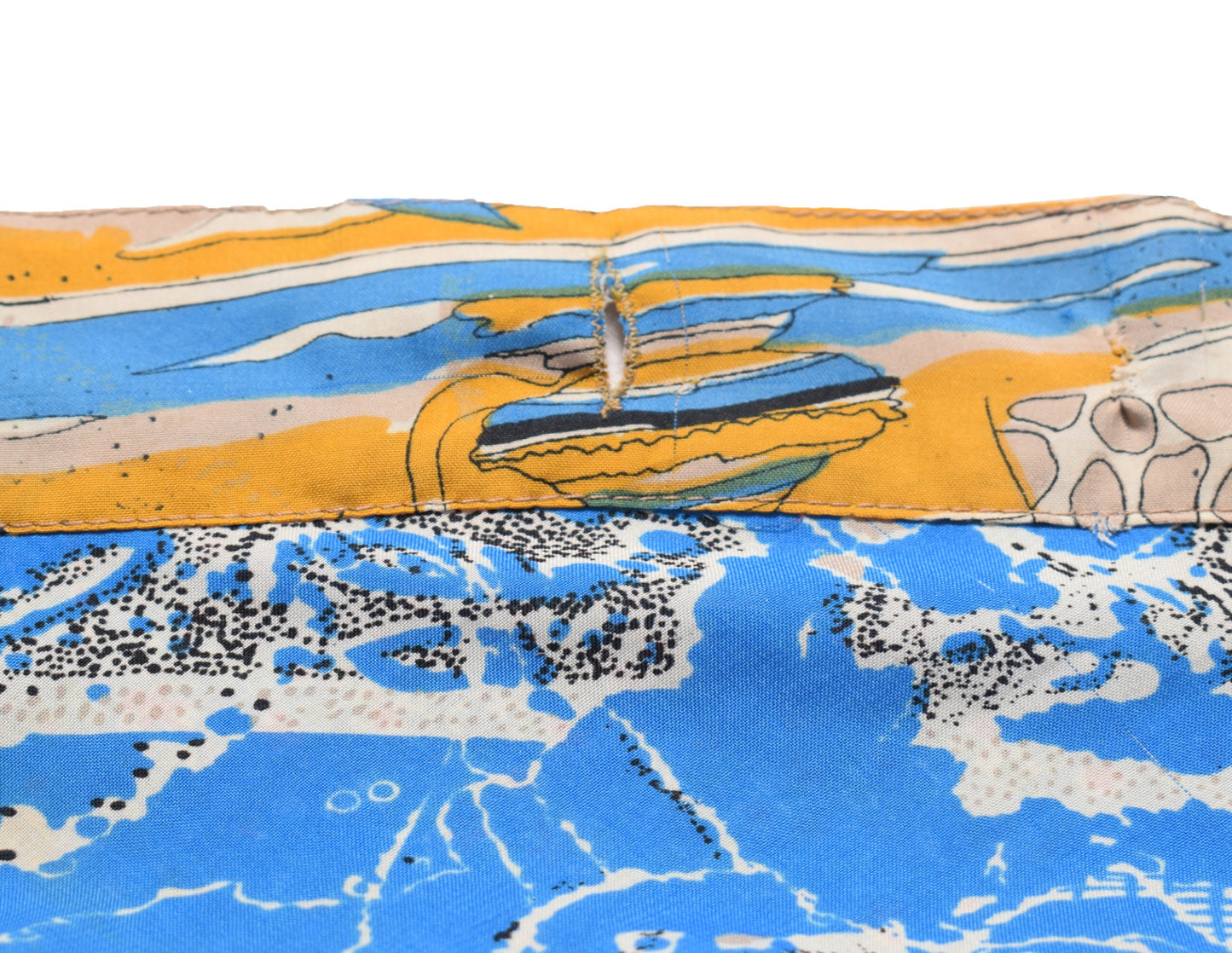 Sushila Vintage Art Silk Saree Magic Wrap Reversible Skirt Beach Dress Floral Blue