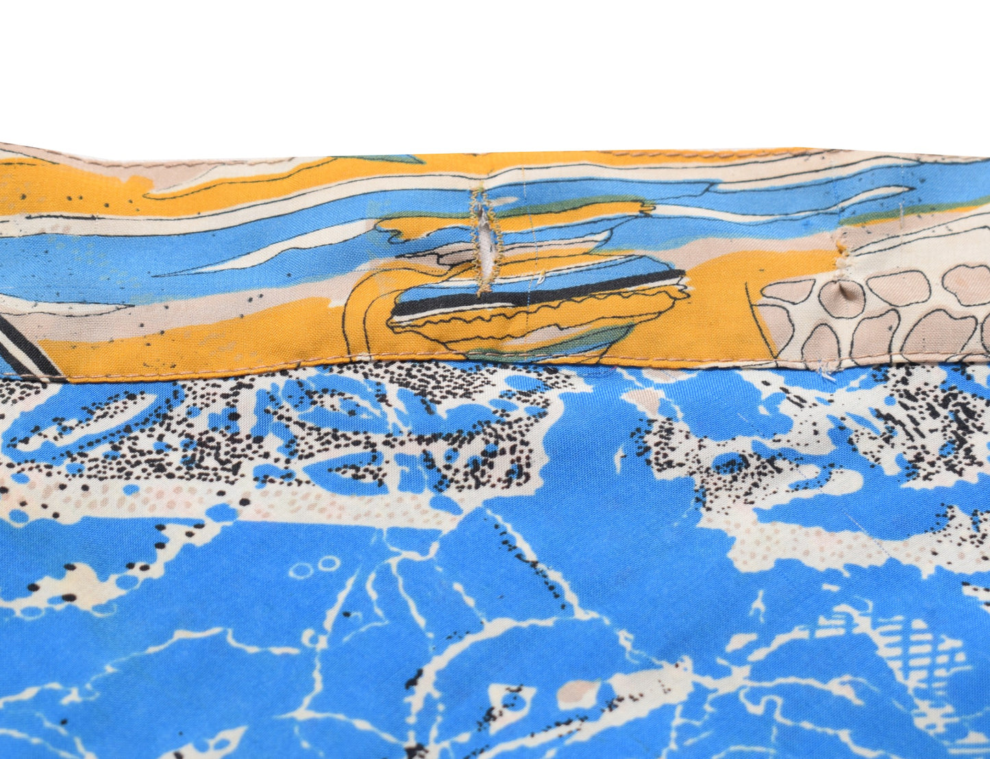 Sushila Vintage Art Silk Saree Magic Wrap Reversible Skirt Beach Dress Floral Blue