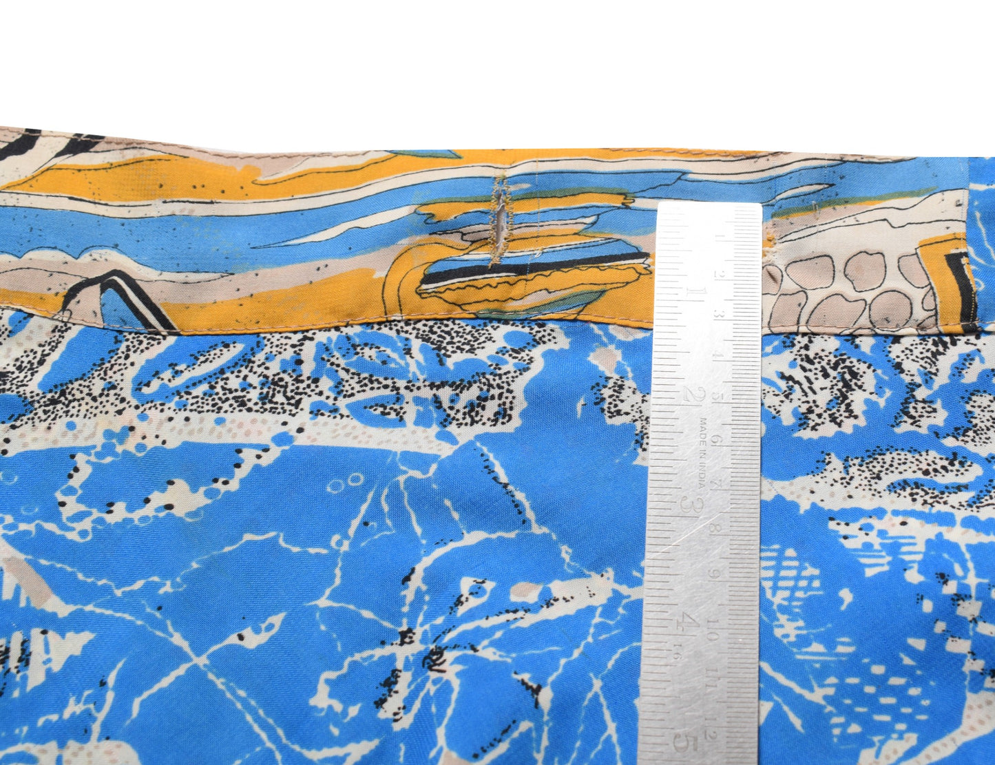 Sushila Vintage Art Silk Saree Magic Wrap Reversible Skirt Beach Dress Floral Blue