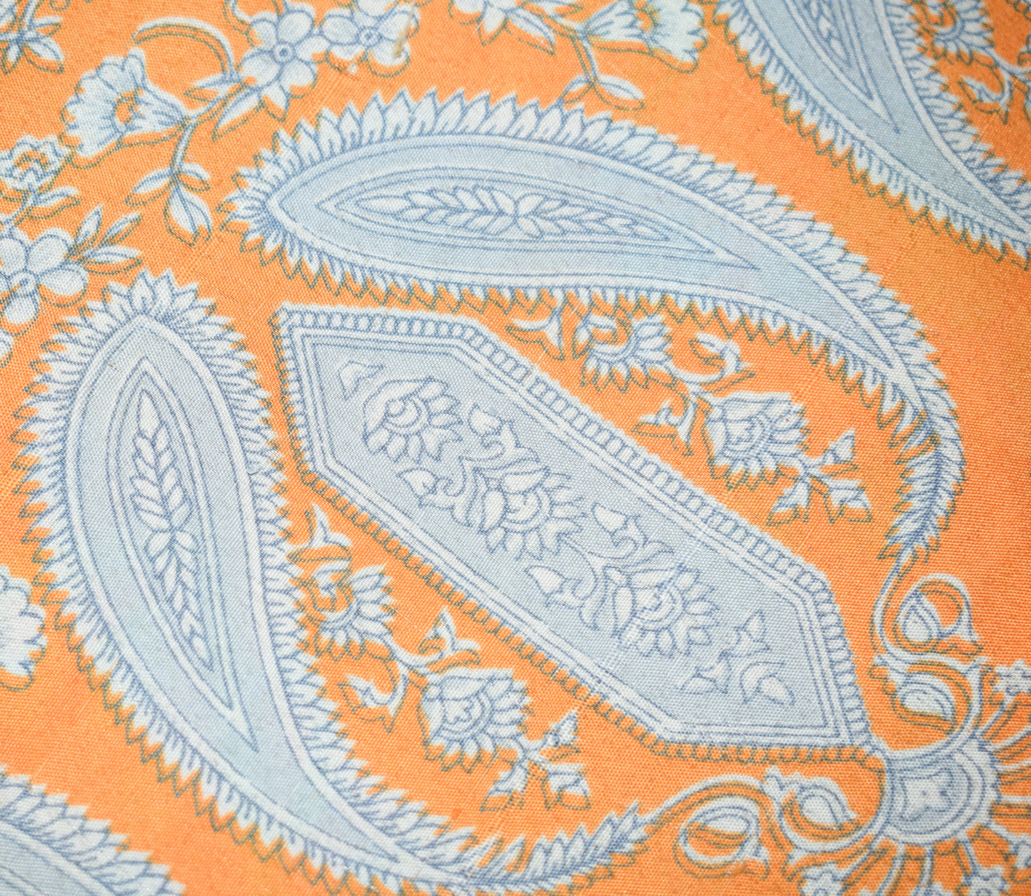 Sushila Vintage Orange Saree Magic Wrap Reversible Skirt Art Silk Beach Dress Boho
