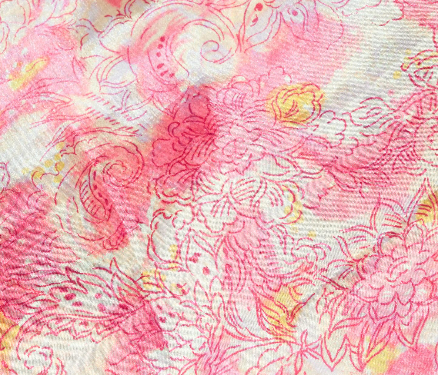 Sushila Vintage Pink Floral Silk Saree Magic Wrap Reversible Skirt Beach Dress