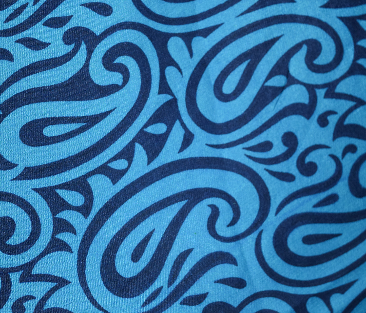 Sushila Vintage Blue Printed Saree Magic Wrap Reversible Skirt Art Silk Beach Dress