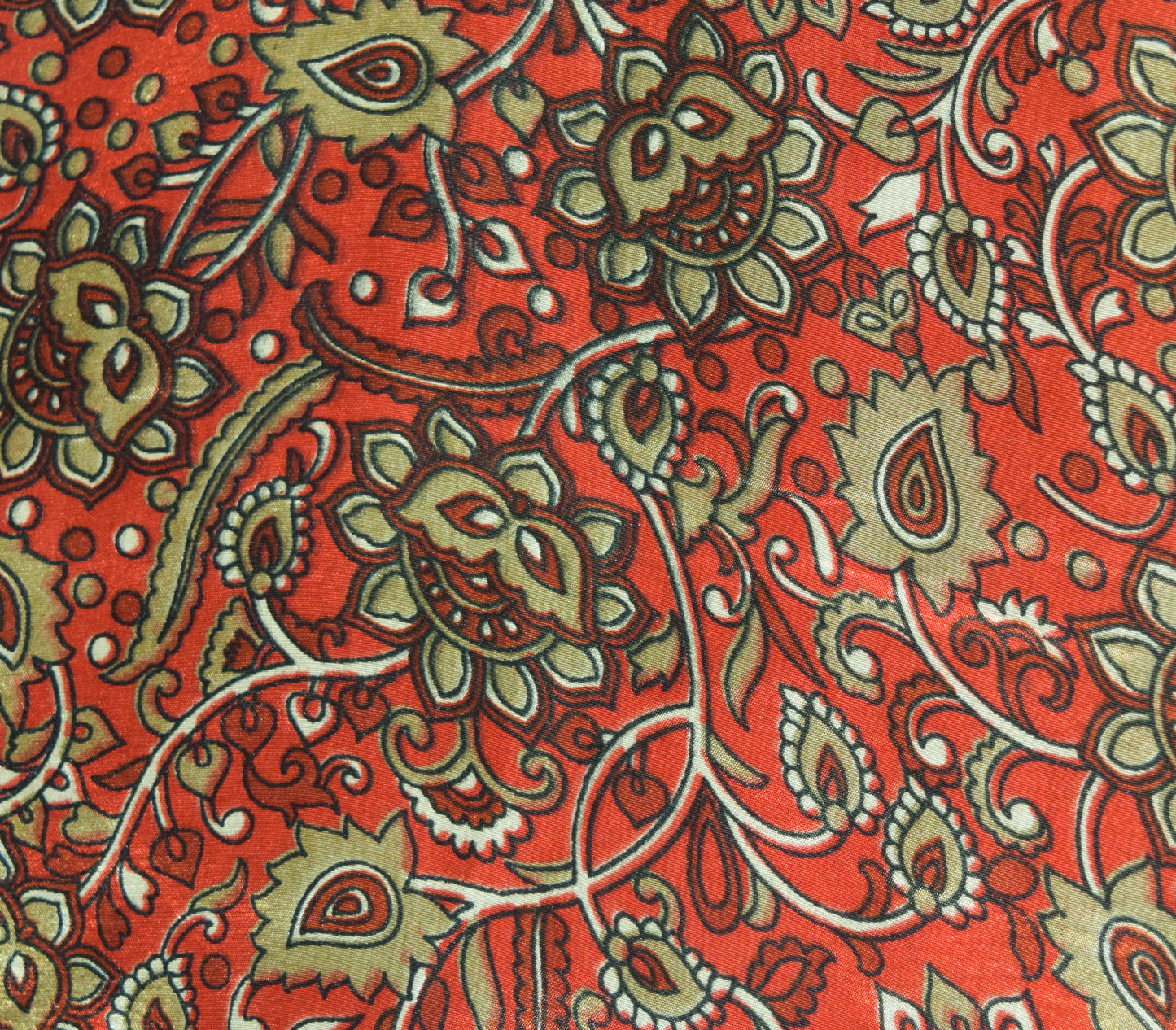 Sushila Vintage Red Floral Saree Magic Wrap Reversible Skirt Art Silk Beach Dress