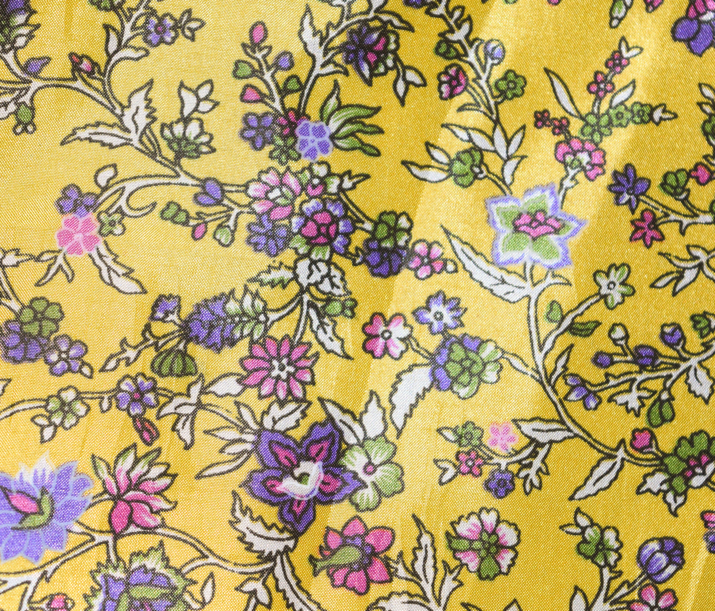 Sushila Vintage Art Silk Saree Magic Wrap Reversible Skirt Beach Dress Yellow Hippie