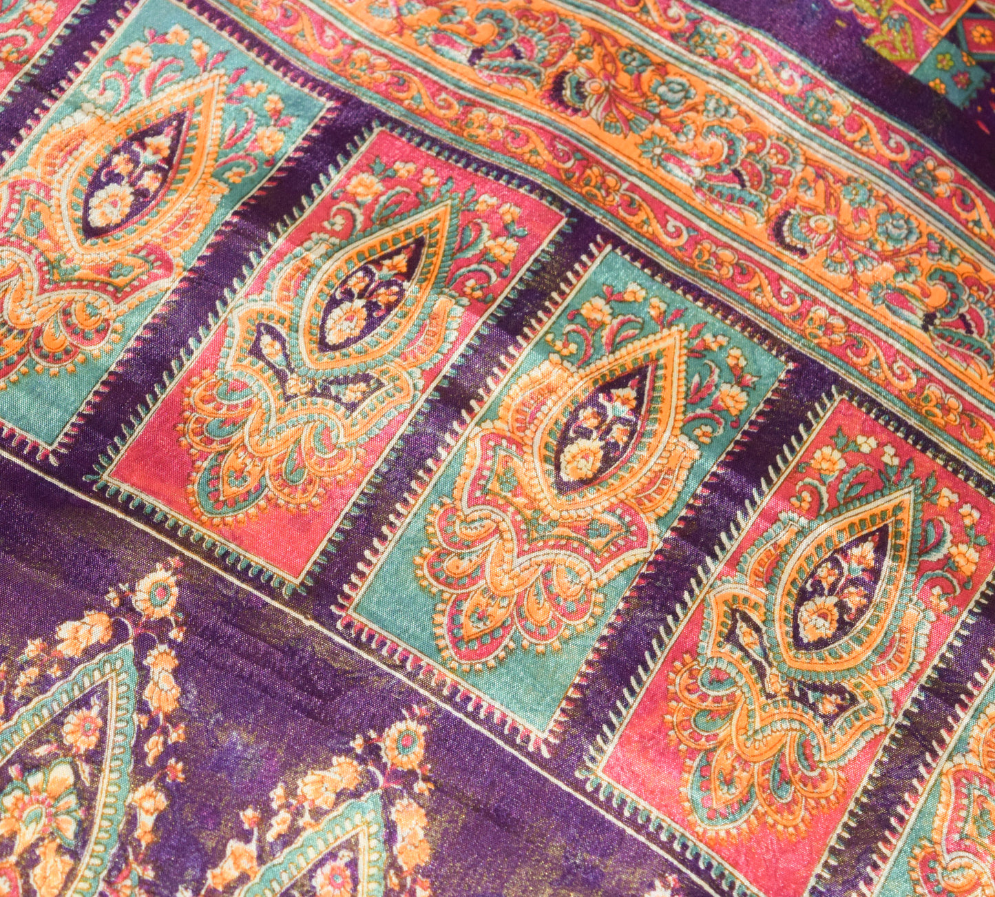 Sushila Vintage Art Silk Saree Magic Wrap Reversible Skirt Beach Dress Yellow Hippie
