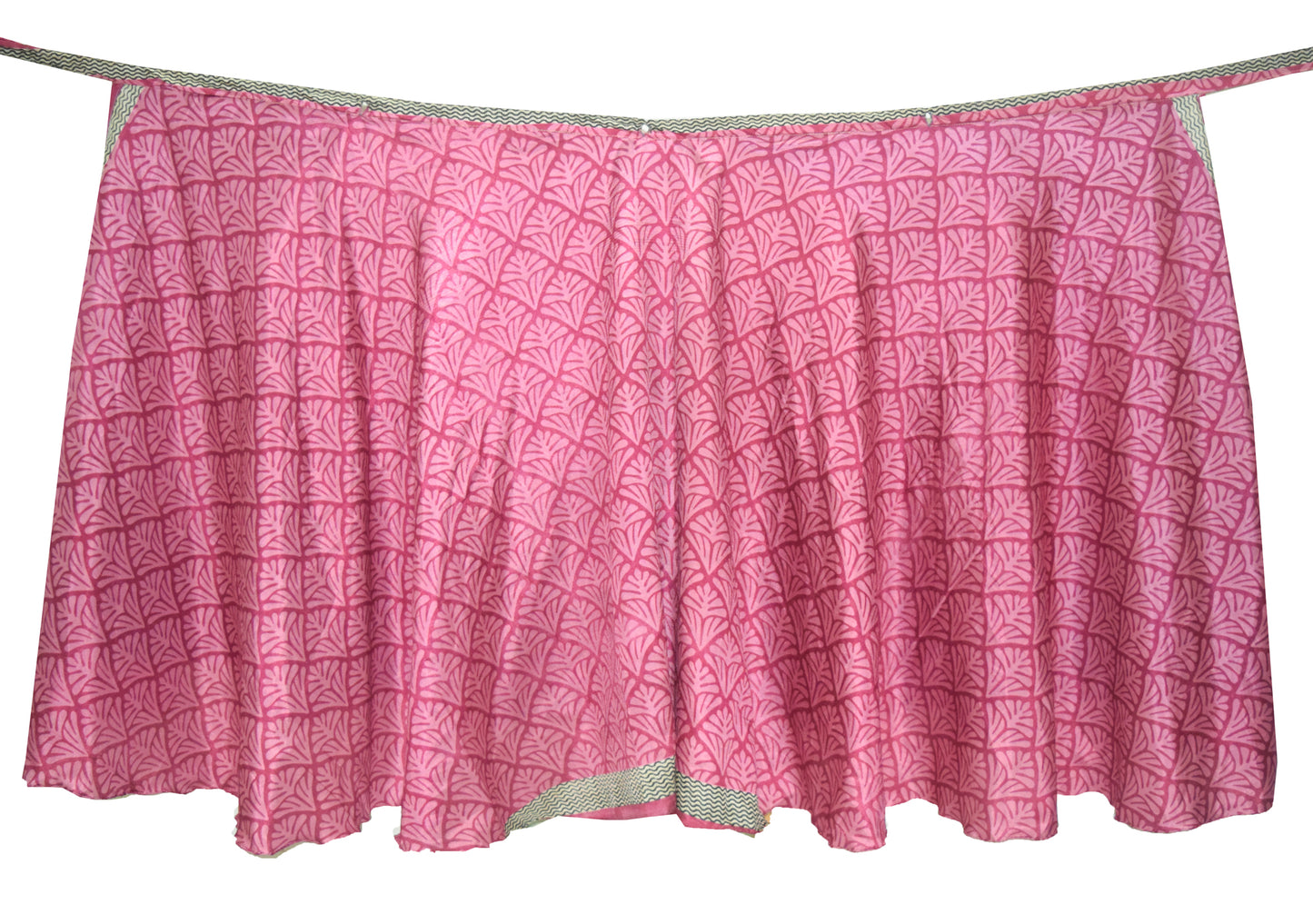 Sushila Vintage Gray Silk Saree 2 Layer Magic Wrap Reversible Skirt Beach Dress