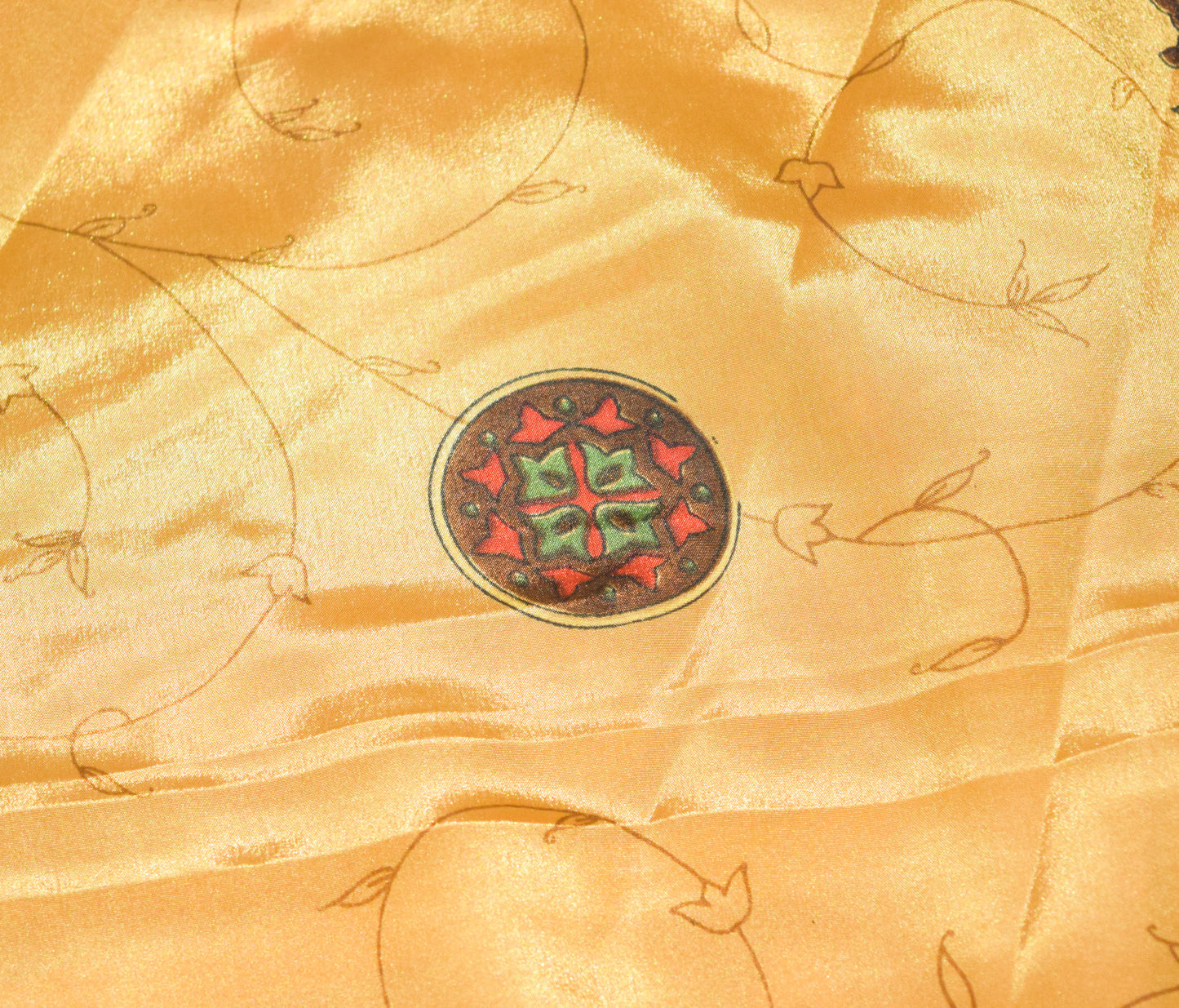 Sushila Vintage Silk Saree Magic Wrap Reversible Skirt Beach Dress Yellow Hippie