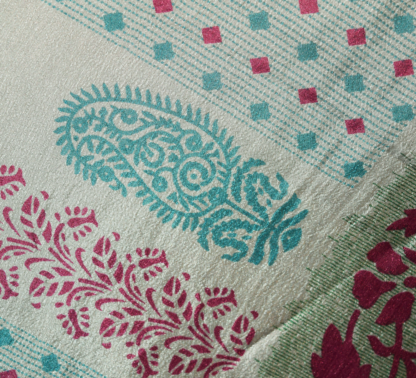 Sushila Vintage Gray 2 Layer Silk Saree Magic Wrap Reversible Skirt Beach Dress