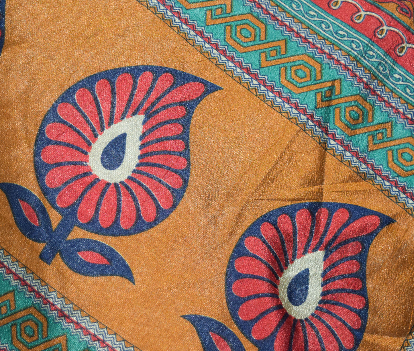 Sushila Vintage Gray 2 Layer Silk Saree Magic Wrap Reversible Skirt Beach Dress