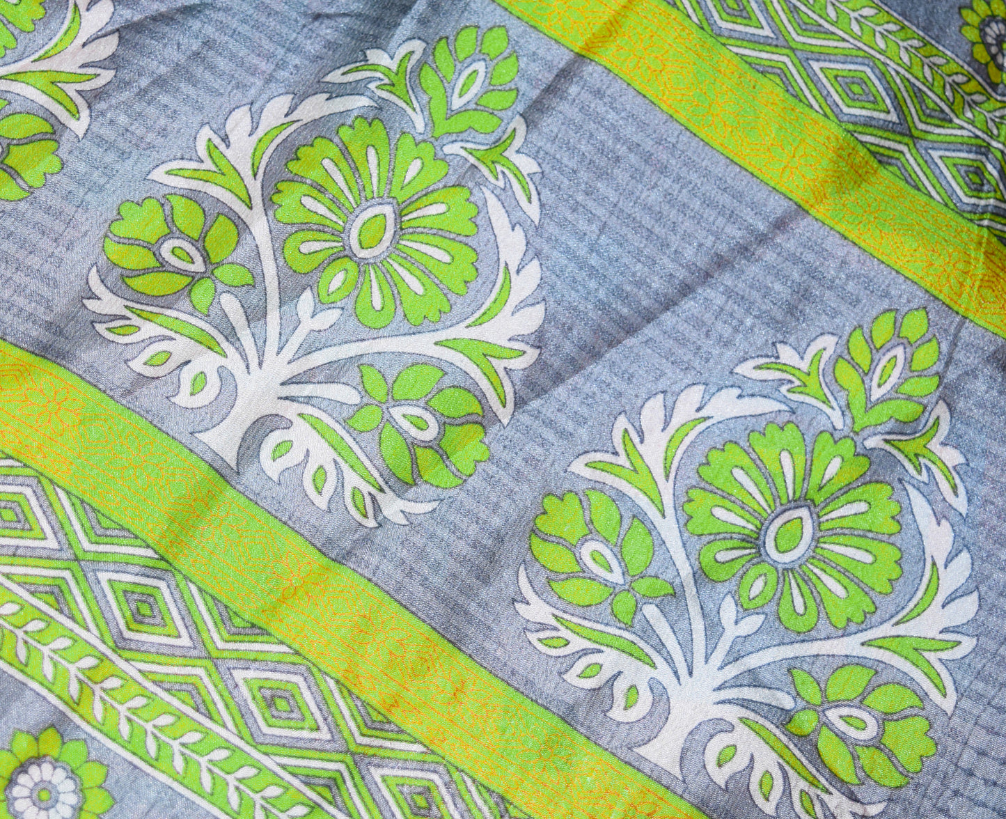 Sushila Vintage 2 Layer Silk Saree Magic Wrap Reversible Skirt Beach Dress Boho