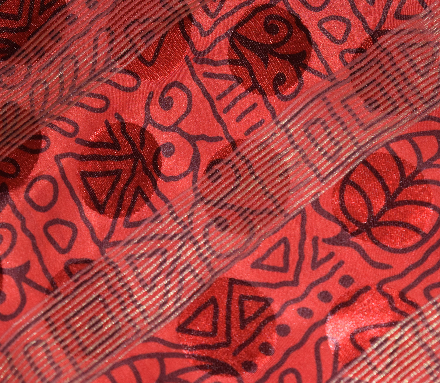 Sushila Vintage Silk Saree Magic Wrap Reversible Skirt Red 2 Layer Beach Dress