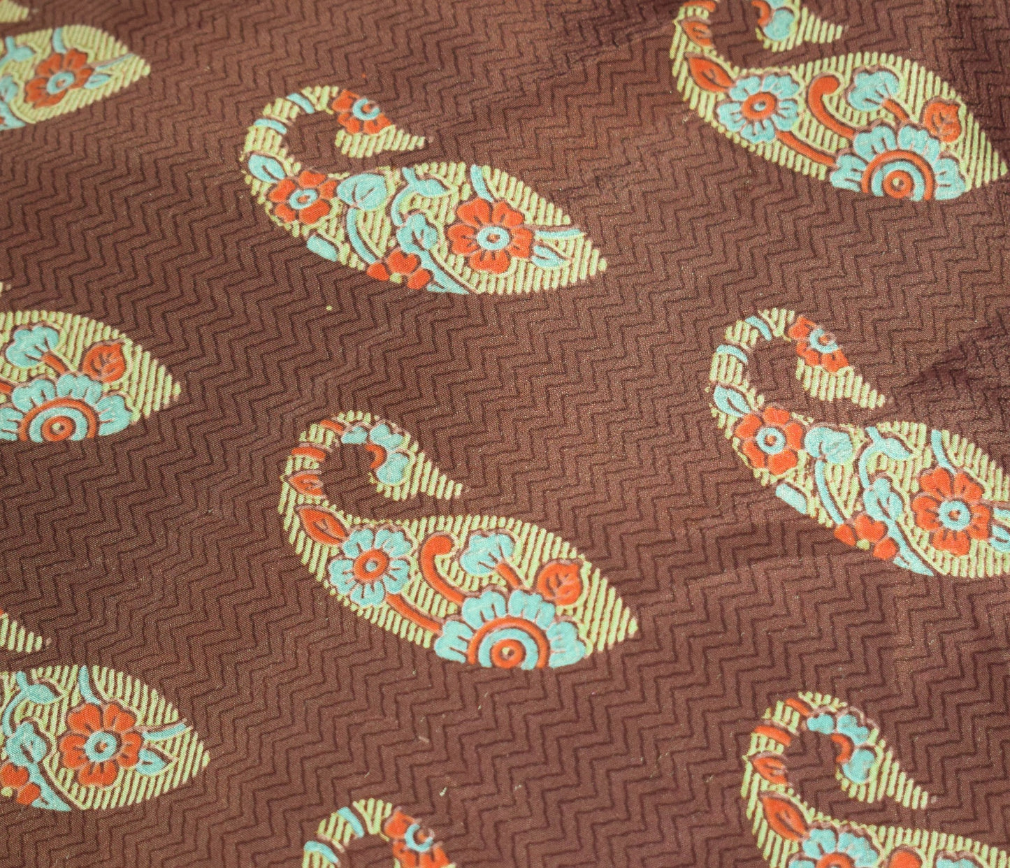 Sushila Vintage Cream Brown Silk Saree Magic Wrap Reversible Skirt Beach Dress