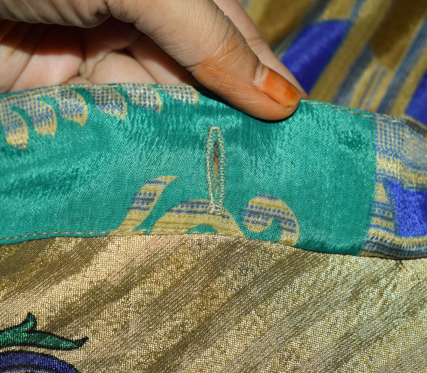 Sushila Vintage Silk Saree Magic Wrap Reversible Skirt Floral Brown Beach Dress