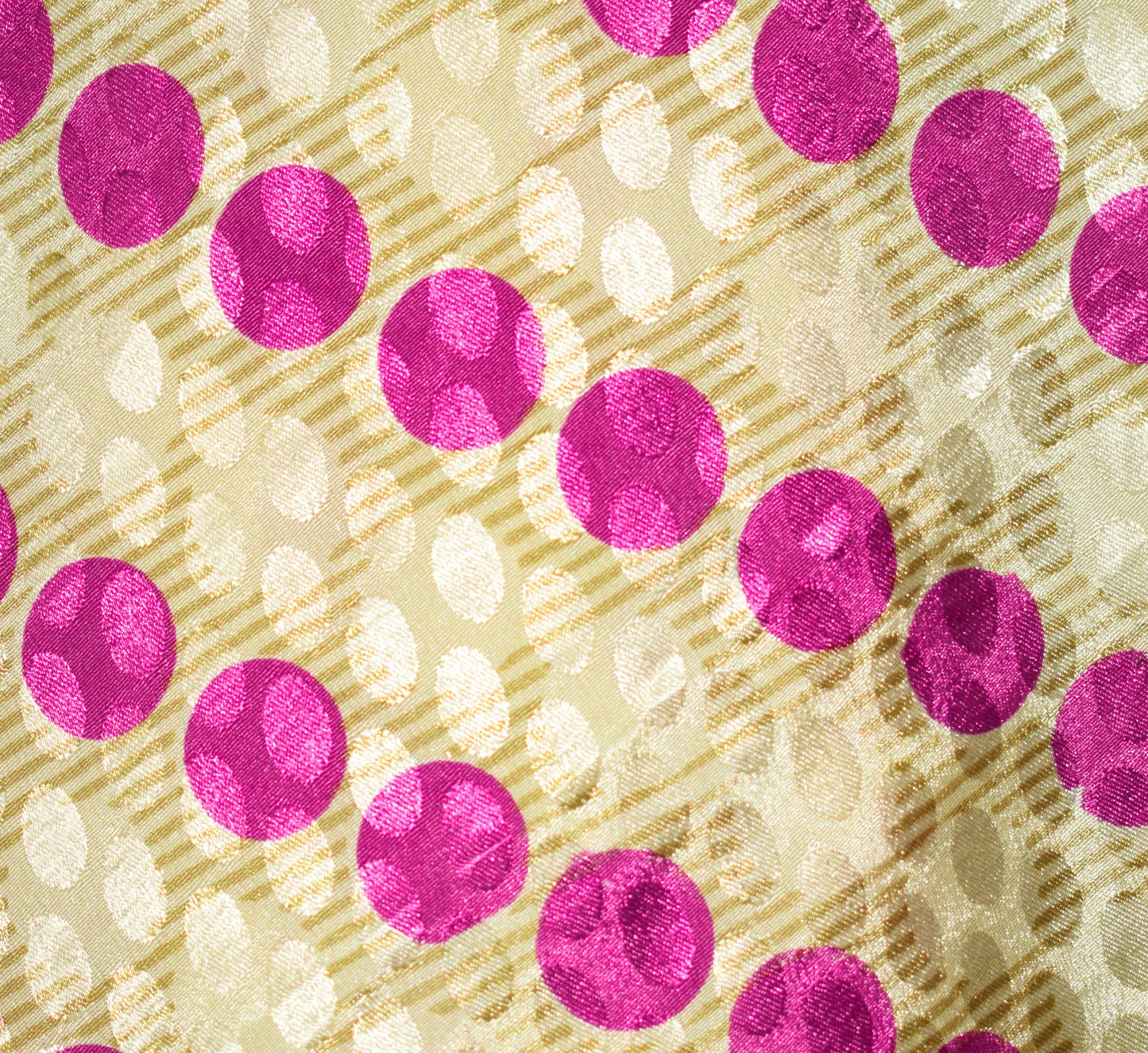 Sushila Vtg Beige Polka Dot Saree Magic Wrap Reversible Skirt Art Silk Beach Dress