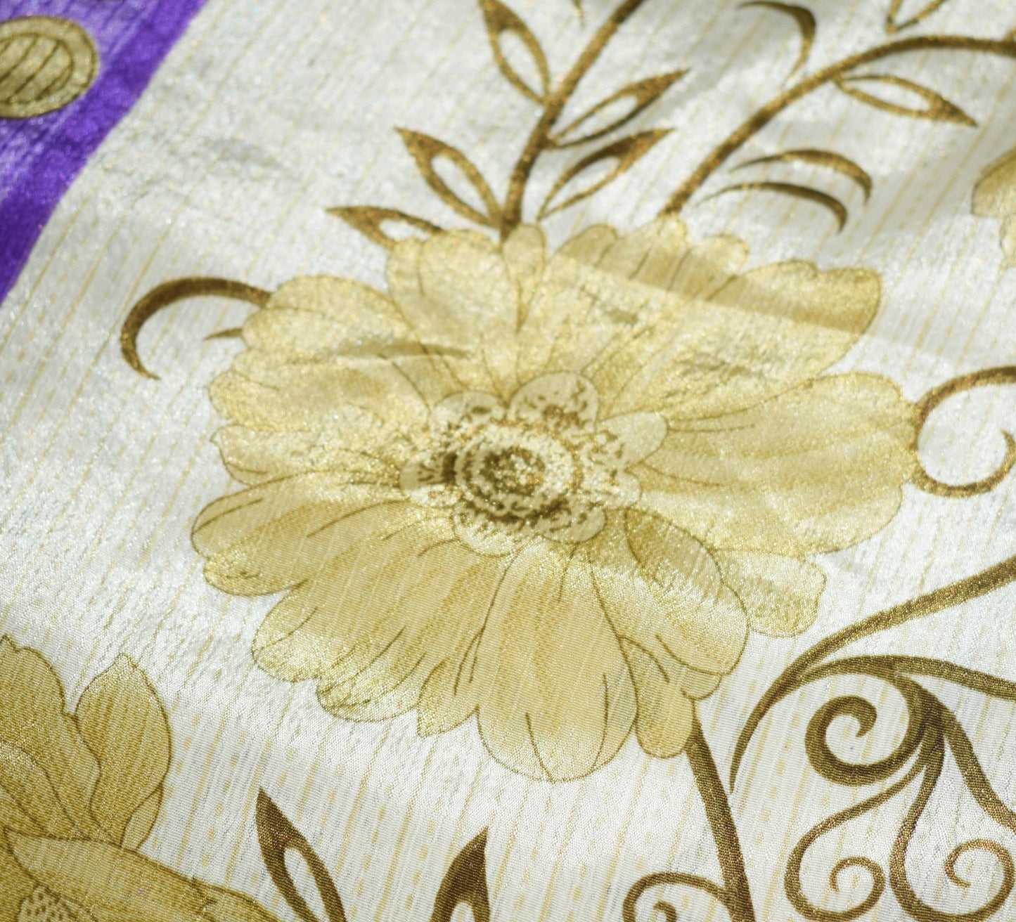 Sushila Vintage Art Silk Saree Magic Wrap Reversible Skirt Floral 2 Layer Beach Dress
