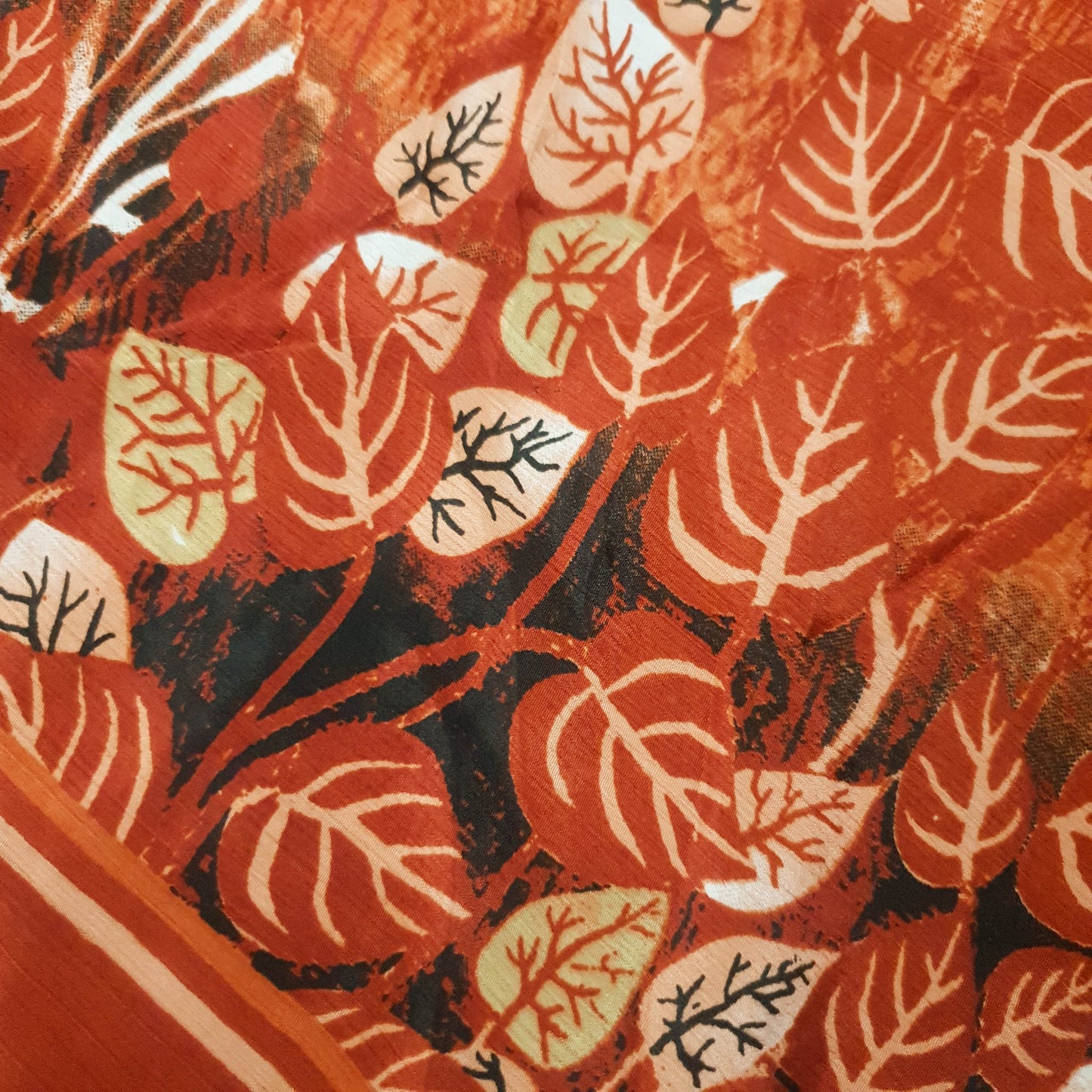 Sushila Vintage Rust Saree Magic Wrap Reversible Skirt Beach Dress Art Silk Handmade