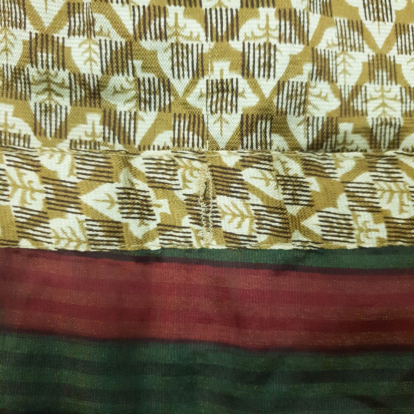 Sushila Vintage Handmade Saree Magic Wrap Reversible Skirt Art Silk Beach Dress Boho