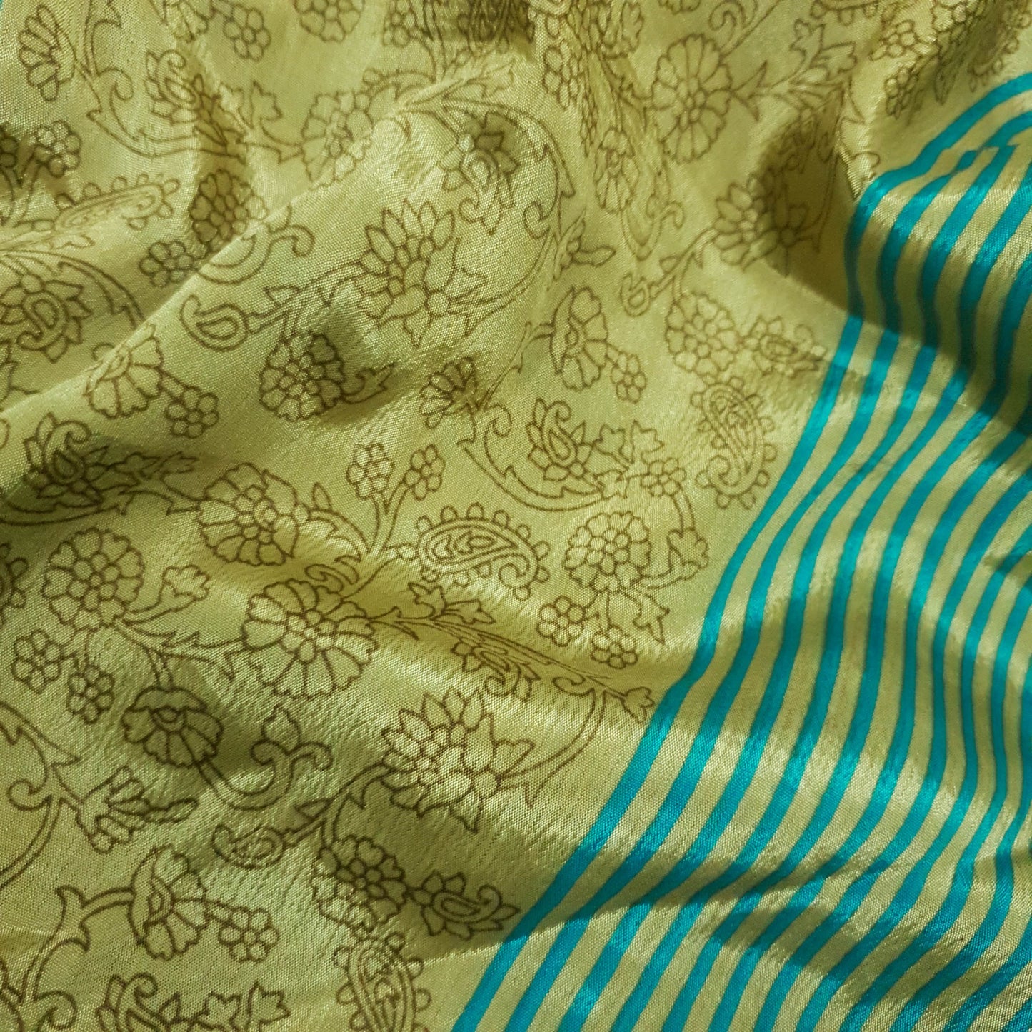 Sushila Vintage Art Silk Saree Magic Wrap Handmade Reversible Skirt Beach Dress Boho