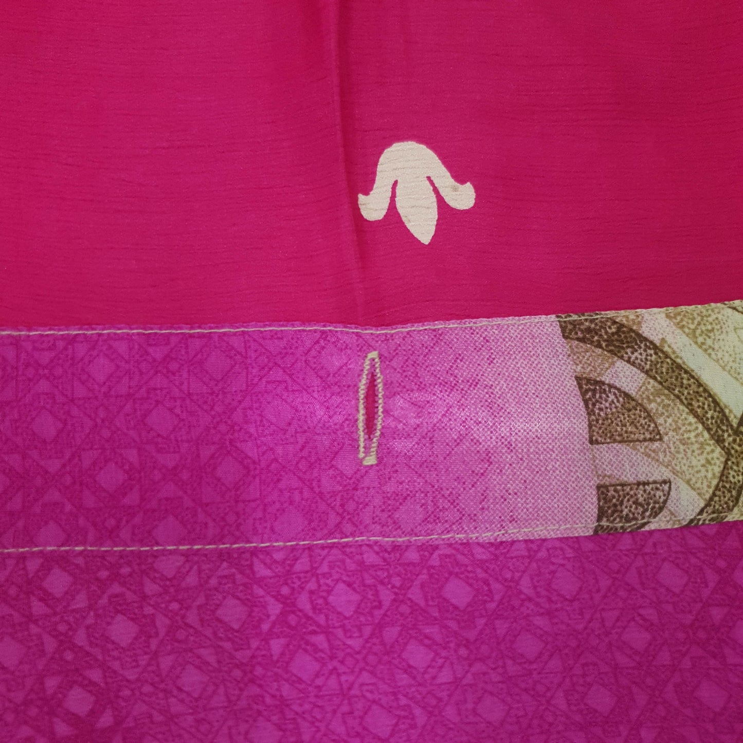 Sushila Vintage Pink Saree Magic Wrap Reversible Skirt Art Silk 2 Layer Beach Dress