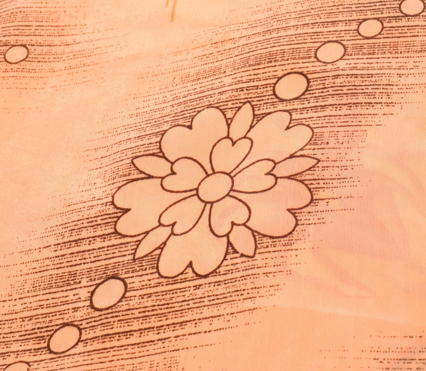 Sushila Vintage Peach Art Silk Saree Magic Wrap Reversible Skirt 2Layer Beach Dress