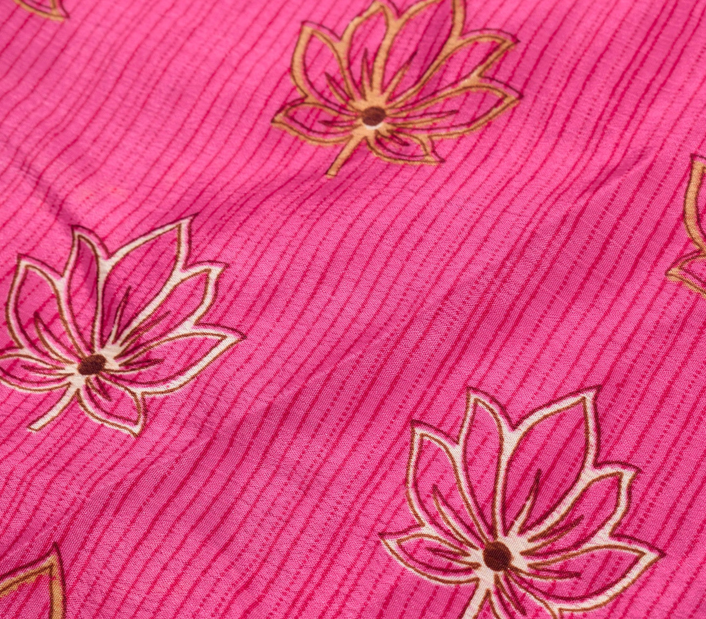 Sushila Vintage Flora Saree Magic Wrap Art Silk Reversible Skirt Pink Beach Dress
