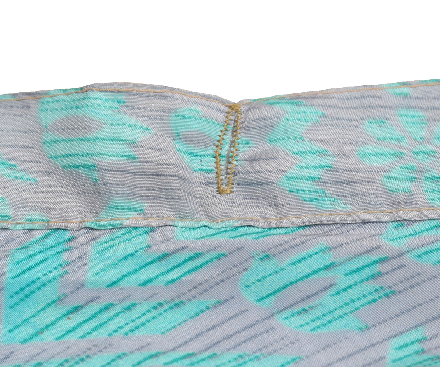 Sushila Vintage Art Silk Saree Gray Magic Wrap Reversible Skirt Floral Beach Dress