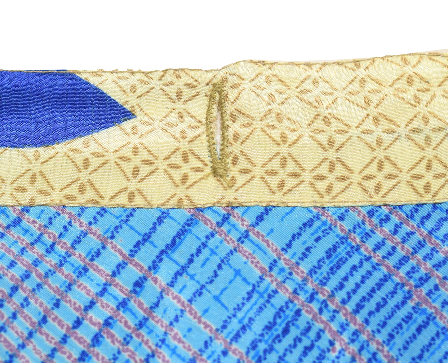 Sushila Vintage Aqua Blue Saree Magic Wrap Reversible Skirt Art Silk Beach Dress
