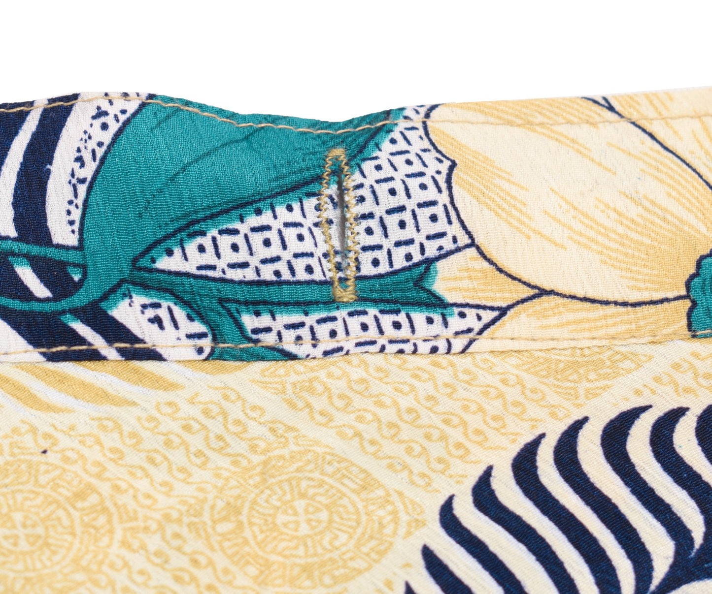 Sushila Vintage Geometrical Art Silk Saree Magic Wrap Reversible Skirt Beach Dress