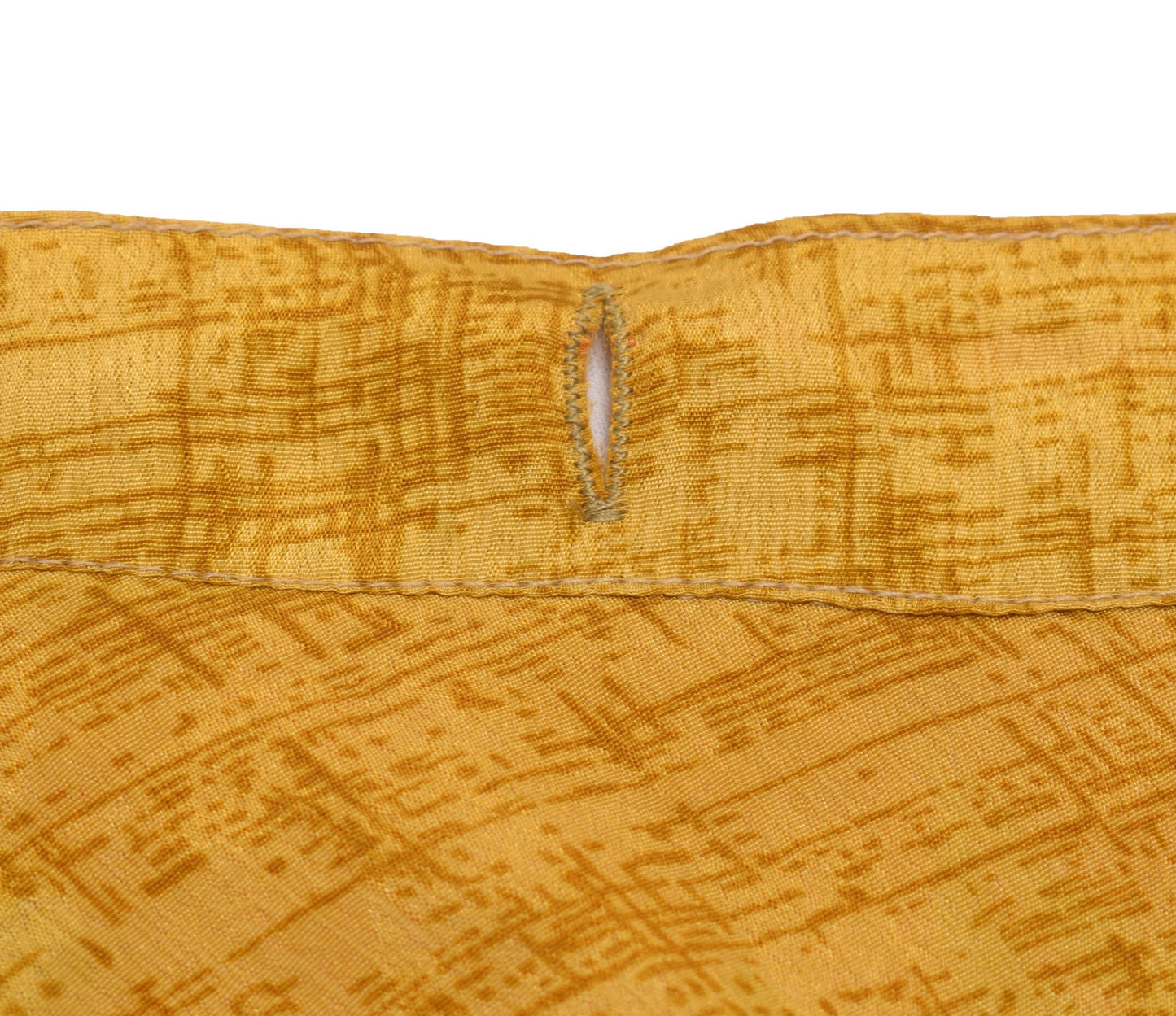 Sushila Vintage Mustard Art Silk Saree Magic Wrap Reversible Skirt Beach Dress Boho