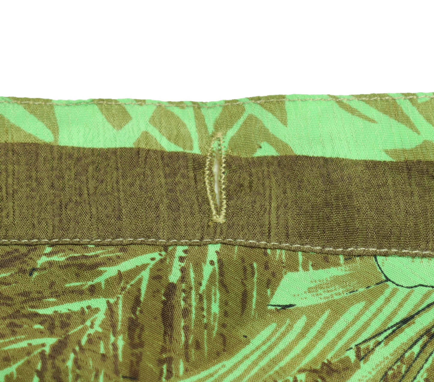 Sushila Vintage Green Art Silk Saree Magic Wrap Reversible Skirt Floral Beach Dress