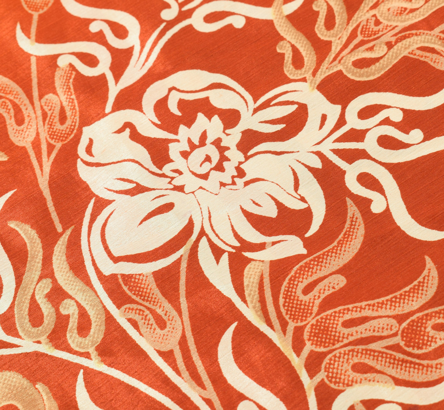 Sushila Vintage Green Saree Magic Wrap Reversible Skirt Orange Art Silk Beach Dress