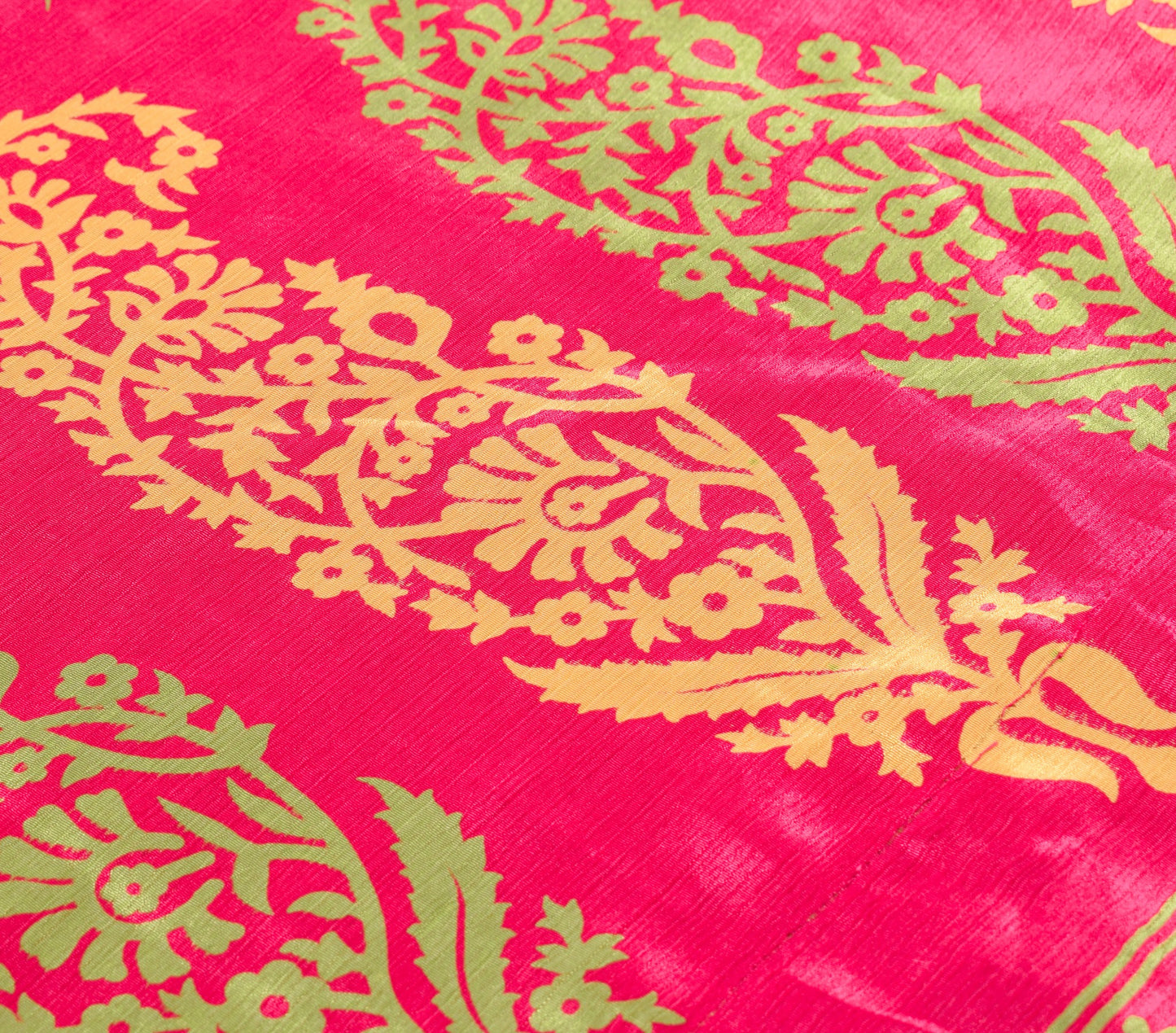 Sushila Vintage Magenta Saree Magic Wrap Reversible Skirt Beach Art Silk Dress Boho