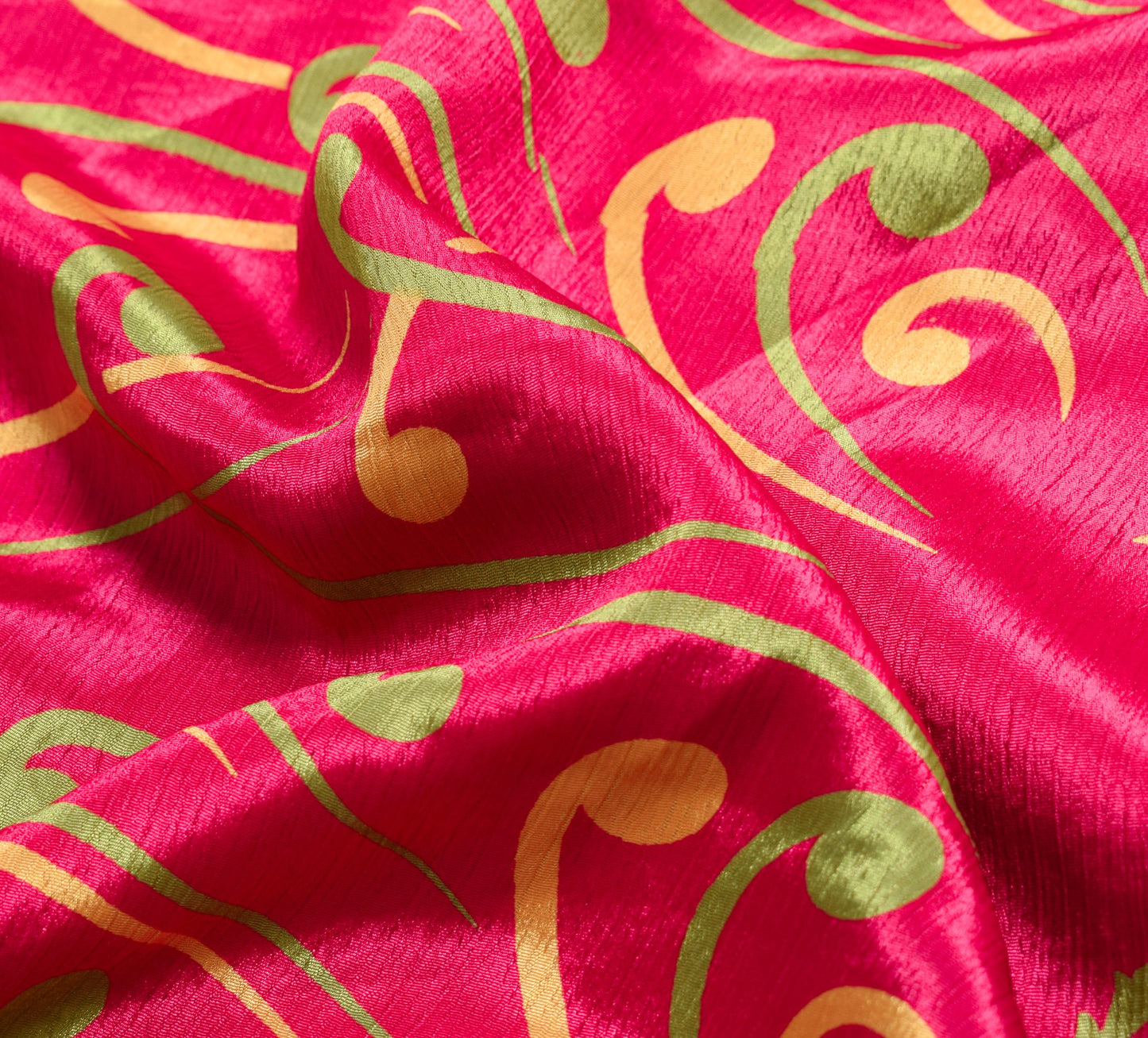 Sushila Vintage Magenta Saree Magic Wrap Reversible Skirt Beach Art Silk Dress Boho