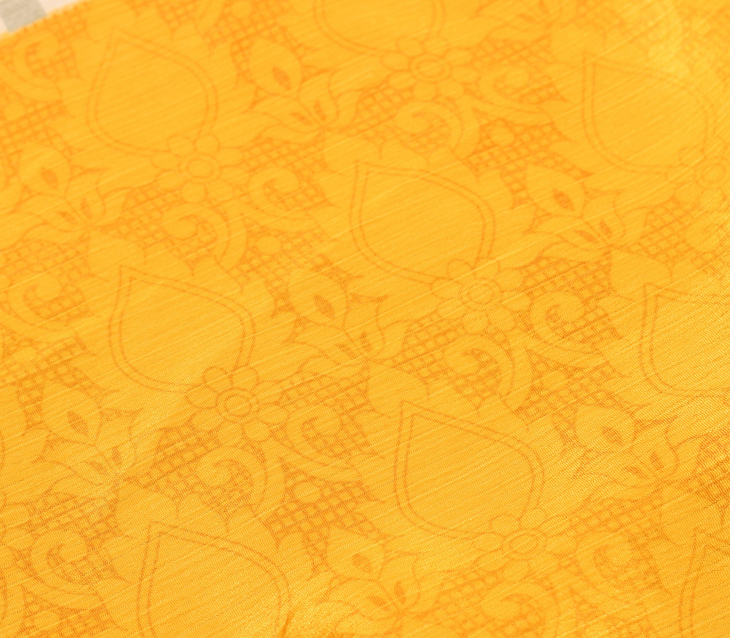 Sushila Vintage Art Silk Saree Yellow Magic Wrap Reversible Skirt Beach Dress