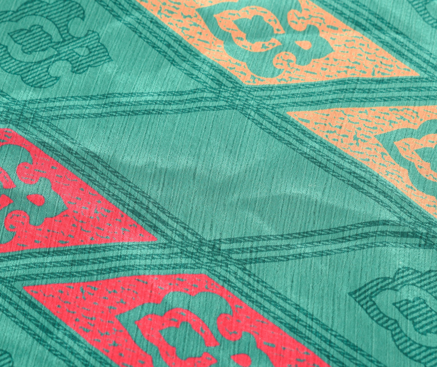 Sushila Vintage Teal Green Saree Magic Wrap Reversible Art Silk Skirt Beach Dress